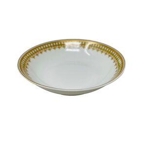 Haviland Limoges Vtg White 5" Bowls Set of 4 Gold Trim Art Deco Schleiger 279